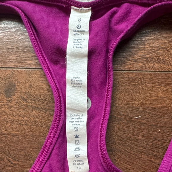 Lululemon Purple Racerback Tank Top - Picture 2 of 4